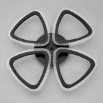 Люстра с ПДУ 10023/4BK LED 104Вт 3000-6000К диммер черный 60х60 см