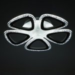 Люстра с ПДУ 10023/5WT LED 80Вт 3000-6000К диммер белый 45х45 см