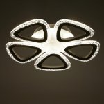 Люстра с ПДУ 10023/5WT LED 80Вт 3000-6000К диммер белый 45х45 см