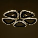 Люстра с ПДУ 10023/5BK LED 80Вт 3000-6000К диммер черный 45х45 см