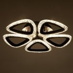 Люстра с ПДУ 10023/5BK LED 80Вт 3000-6000К диммер черный 45х45 см