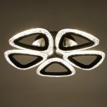 Люстра с ПДУ 10023/5BK LED 80Вт 3000-6000К диммер черный 45х45 см