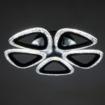 Люстра с ПДУ 10023/5BK LED 80Вт 3000-6000К диммер черный 45х45 см