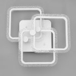 Люстра с ПДУ 10023/3WT LED 96Вт 3000-6000К диммер белый 45х43 см