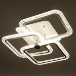 Люстра с ПДУ 10023/3WT LED 96Вт 3000-6000К диммер белый 45х43 см