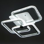 Люстра с ПДУ 10023/3WT LED 96Вт 3000-6000К диммер белый 45х43 см