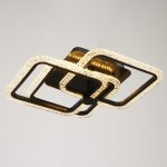 Люстра с ПДУ 10023/3BK LED 96Вт 3000-6000К диммер черный 45х43 см