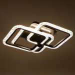 Люстра с ПДУ 10023/3BK LED 96Вт 3000-6000К диммер черный 45х43 см