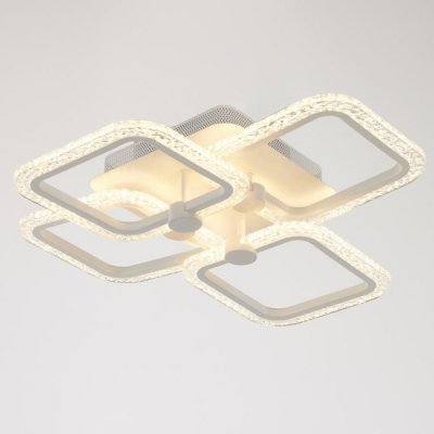 Люстра с ПДУ 10023/4WT LED 96Вт 3000-6000К диммер белый 52х52 см Люстра с ПДУ 10023/4WT LED 96Вт 3000-6000К диммер белый 52х52 см