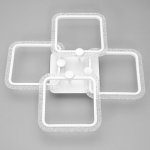 Люстра с ПДУ 10023/4WT LED 128Вт 3000-6000К диммер белый 55х55 см