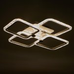 Люстра с ПДУ 10023/4WT LED 128Вт 3000-6000К диммер белый 55х55 см