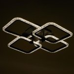 Люстра с ПДУ 10023/4BK LED 128Вт 3000-6000К диммер черный 55х55 см