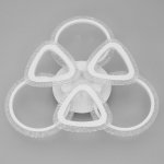 Люстра с ПДУ 10024/6WT LED 120Вт 3000-6000К диммер белый 55х55 см