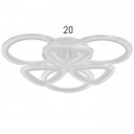 Люстра с ПДУ 10024/6WT LED 120Вт 3000-6000К диммер белый 55х55 см