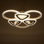 Люстра с ПДУ 10024/6WT LED 120Вт 3000-6000К диммер белый 55х55 см