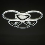 Люстра с ПДУ 10024/6WT LED 120Вт 3000-6000К диммер белый 55х55 см