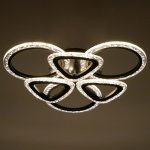 Люстра с ПДУ 10024/6BK LED 120Вт 3000-6000К диммер черный 55х55 см