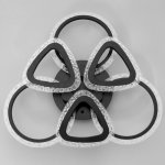 Люстра с ПДУ 10024/6BK LED 120Вт 3000-6000К диммер черный 55х55 см