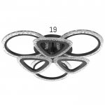 Люстра с ПДУ 10024/6BK LED 120Вт 3000-6000К диммер черный 55х55 см