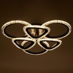 Люстра с ПДУ 10024/6BK LED 120Вт 3000-6000К диммер черный 55х55 см