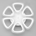 Люстра с ПДУ 10028/6WT LED 96Вт 3000-6000К диммер белый 50х50 см