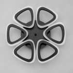 Люстра с ПДУ 10028/6BK LED 96Вт 3000-6000К диммер черный 50х50 см