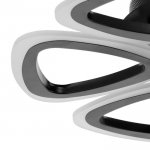 Люстра с ПДУ 10028/6BK LED 96Вт 3000-6000К диммер черный 50х50 см