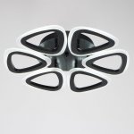 Люстра с ПДУ 10028/6BK LED 96Вт 3000-6000К диммер черный 50х50 см