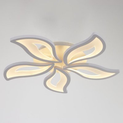 Люстра с ПДУ 10029/5WT LED 140Вт 3000-6000К диммер белый 75х75 см