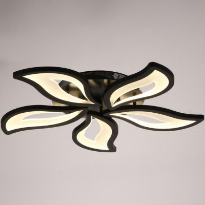 Люстра с ПДУ 10029/5BK LED 140Вт 3000-6000К диммер черный 75х75 см Люстра с ПДУ 10029/5BK LED 140Вт 3000-6000К диммер черный 75х75 см