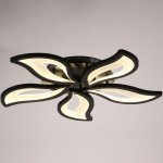 Люстра с ПДУ 10029/5BK LED 140Вт 3000-6000К диммер черный 75х75 см