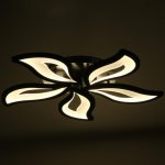 Люстра с ПДУ 10029/5BK LED 140Вт 3000-6000К диммер черный 75х75 см