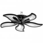 Люстра с ПДУ 10029/5BK LED 140Вт 3000-6000К диммер черный 75х75 см