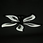 Люстра с ПДУ 10029/5BK LED 140Вт 3000-6000К диммер черный 75х75 см