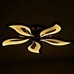 Люстра с ПДУ 10029/5BK LED 140Вт 3000-6000К диммер черный 75х75 см