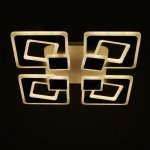 Люстра с ПДУ 10030/4WT LED 192Вт 3000-6000К диммер белый 55х55 см