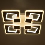 Люстра с ПДУ 10030/4WT LED 192Вт 3000-6000К диммер белый 55х55 см