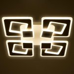 Люстра с ПДУ 10030/4WT LED 192Вт 3000-6000К диммер белый 55х55 см