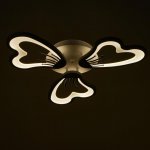 Люстра с ПДУ 10031/3WT LED 72Вт 3000-6000К диммер белый 62х62 см