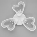 Люстра с ПДУ 10031/3WT LED 72Вт 3000-6000К диммер белый 62х62 см