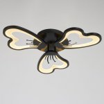 Люстра с ПДУ 10031/3BK LED 72Вт 3000-6000К диммер черный 62х62 см