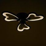 Люстра с ПДУ 10031/3BK LED 72Вт 3000-6000К диммер черный 62х62 см