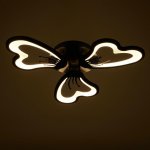 Люстра с ПДУ 10031/3BK LED 72Вт 3000-6000К диммер черный 62х62 см