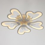 Люстра с ПДУ 10031/5WT LED 120Вт 3000-6000К диммер белый 62х62 см