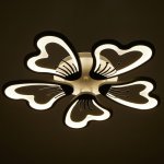 Люстра с ПДУ 10031/5WT LED 120Вт 3000-6000К диммер белый 62х62 см