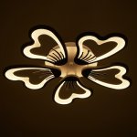 Люстра с ПДУ 10031/5WT LED 120Вт 3000-6000К диммер белый 62х62 см