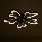 Люстра с ПДУ 10031/5BK LED 120Вт 3000-6000К диммер черный 62х62 см