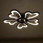 Люстра с ПДУ 10031/5BK LED 120Вт 3000-6000К диммер черный 62х62 см