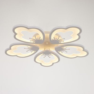 Люстра с ПДУ 10032/5WT LED 140Вт 3000-6000К диммер белый 62х62 см Люстра с ПДУ 10032/5WT LED 140Вт 3000-6000К диммер белый 62х62 см