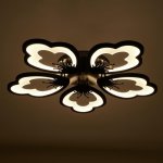 Люстра с ПДУ 10032/5BK LED 140Вт 3000-6000К диммер черный 62х62 см